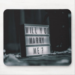 Will You Marry Me?  Marriage Proposal Romantic Mouse Pad