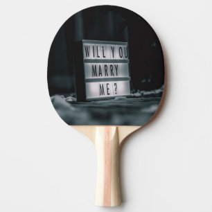 Will You Marry Me?  Marriage Proposal Romantic Ping Pong Paddle