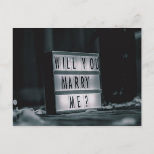 Will You Marry Me? Marriage Proposal Romantic Postcard