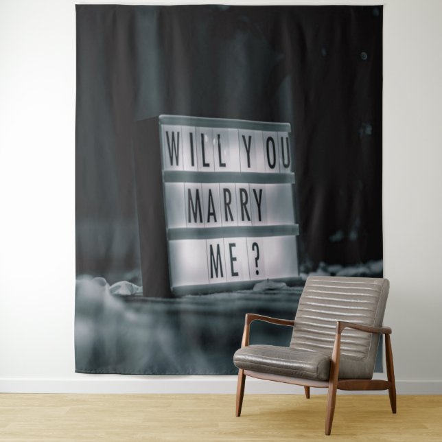 Will You Marry Me?  Marriage Proposal Romantic Tapestry (In Situ)