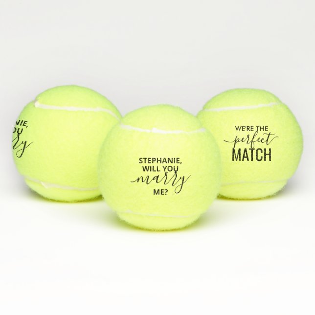Will You Marry Me Marriage Proposal Tennis Balls (Multi)