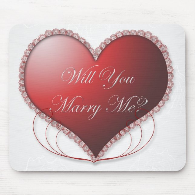 Will You Marry Me Mousepad (Front)