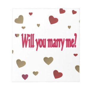 Will you marry me? notepad