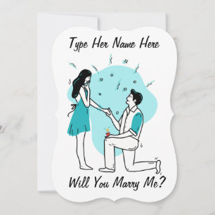 Will You Marry Me Personalise Your Own Card