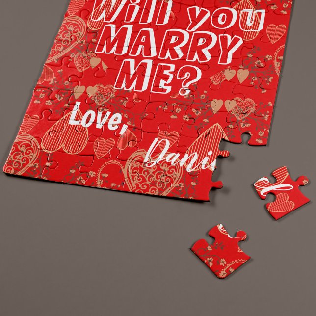 Will you marry me personalised marriage proposal jigsaw puzzle (Creator Uploaded)
