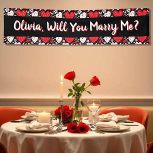 Will You Marry Me, Personalised Proposal  Banner
