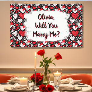 Will You Marry Me, Personalised Proposal  Banner
