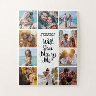 Will You Marry Me Photo Collage Proposal Surprise Jigsaw Puzzle