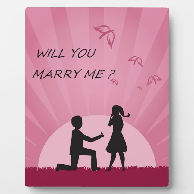 WILL YOU MARRY ME? PLAQUE (Front)