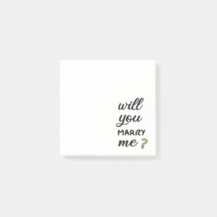 Will you marry me? post-it notes