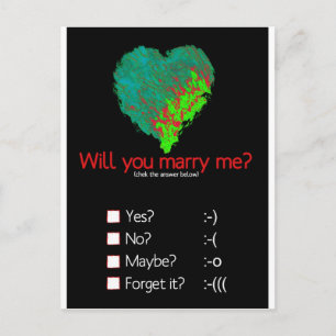 Will you marry me? postcard