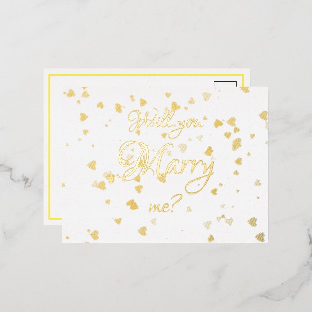 Will you marry me postcard Invitation (Front/Back)