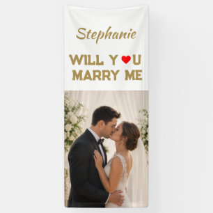 Will You Marry Me Proposal Banner with 1 Photos