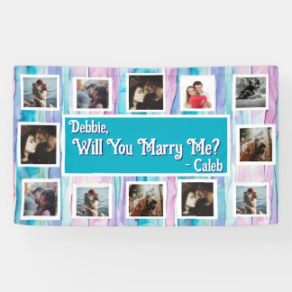 Will You Marry Me Proposal Banner with Photos