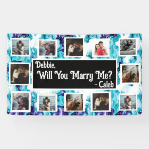 Will You Marry Me Proposal Banner with Photos