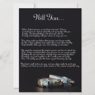 "Will You Marry Me" Proposal Card