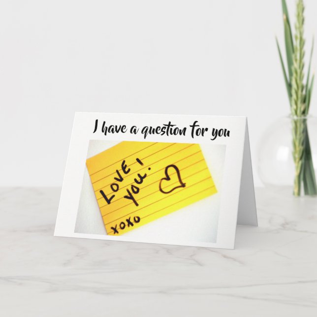 **WILL YOU MARRY ME** PROPOSAL CARD (Front)