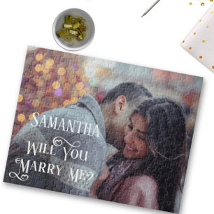 Will You Marry Me Proposal Personalise Photo Jigsaw Puzzle