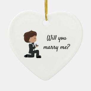 Will You Marry Me Proposal Personalised Ceramic Ornament