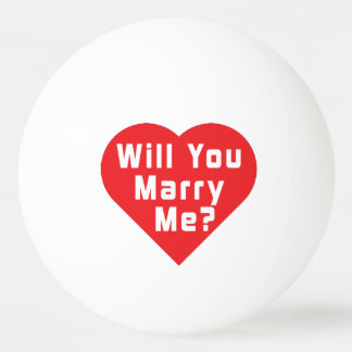 Will you marry me proposal ping pong ball