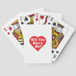 Will You Marry Me? Proposal Playing Cards