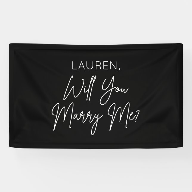  Will you Marry Me Proposal Sign banner backdrop (Horizontal)