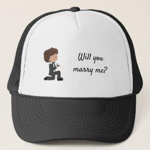 Will You Marry Me Proposal Trucker Hat