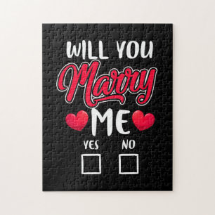 Will You Marry Me Proposal - Valentines Day Jigsaw Puzzle