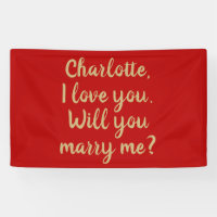 Will You Marry Me red custom marriage proposal