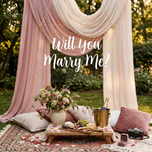 Will You Marry Me Romantic Proposal Photo Prop Acrylic Sign