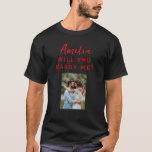 Will you marry me Romantic Proposal Photo T-Shirt<br><div class="desc">Will you marry me Romantic Proposal Photo T-Shirt. Will you marry me in modern red typography with a beautiful red heart. Add your name and a photo.</div>