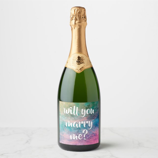 will you marry me Sparkling Wine labels by dalDesi (Front)