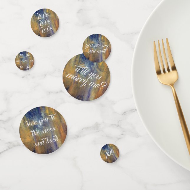 will you marry me? table confetti by dalDesignNZ (Group)