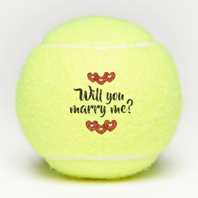 Will you marry me? Tennis Ball (Front)