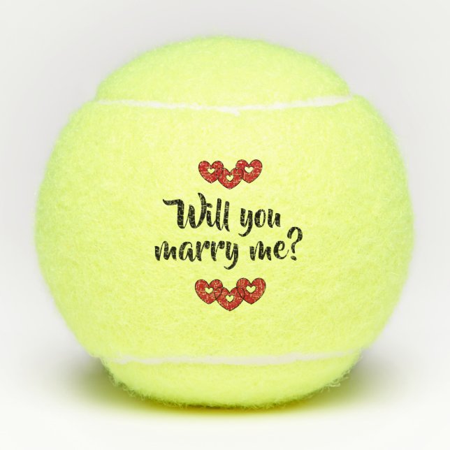 Will you marry me? tennis balls by dalDesignNZ (Front)