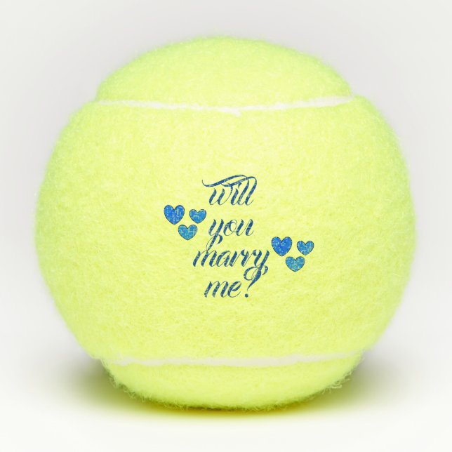 will you marry me tennis balls by dalDesignNZ (Front)
