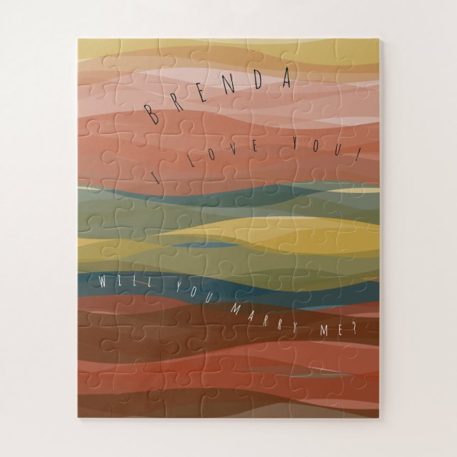 Will You Marry Me Warm Waves Jigsaw Puzzle (Vertical)