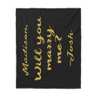 Will you marry me Wedding Proposal Black and Gold
