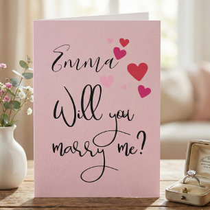 Will You Marry Me Wedding Proposal Personalised Card