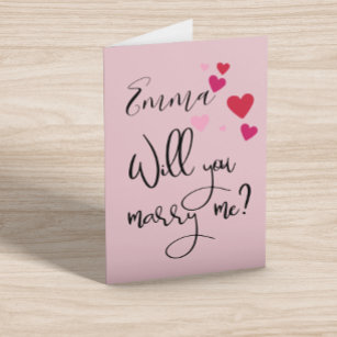 Will You Marry Me Wedding Proposal Personalised Card