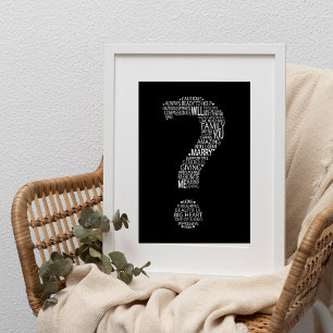 Will You Marry Me Word Cloud Poster