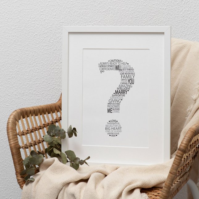 Will You Marry Me Word Cloud Poster (Creator Uploaded)