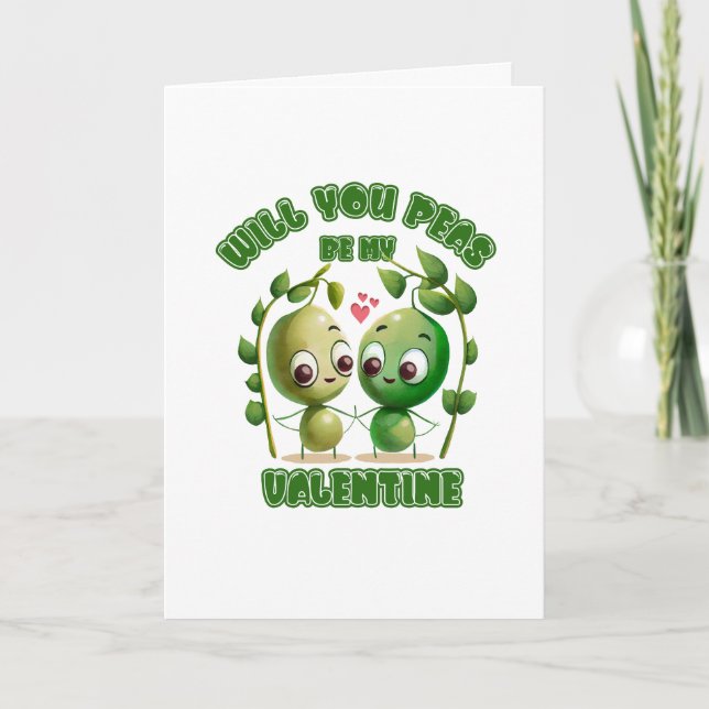 Will You Peas Be My Valentine Card (Front)