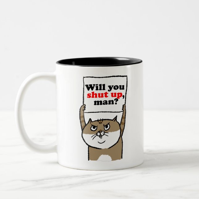 Will You Shut Up, Man? Two-Tone Coffee Mug (Left)