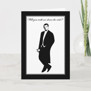 Will you walk me down the aisle? Wedding church Invitation