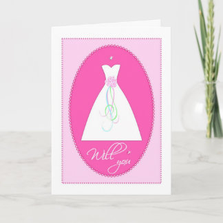 Will You? Wedding Attendant Invitation Card