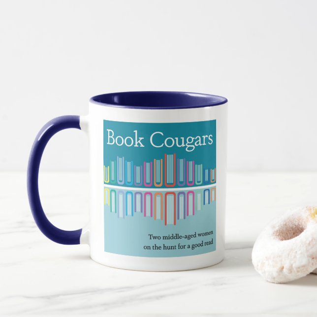 Willa Cather Quote Mug Square Book Cougars logo (With Donut)