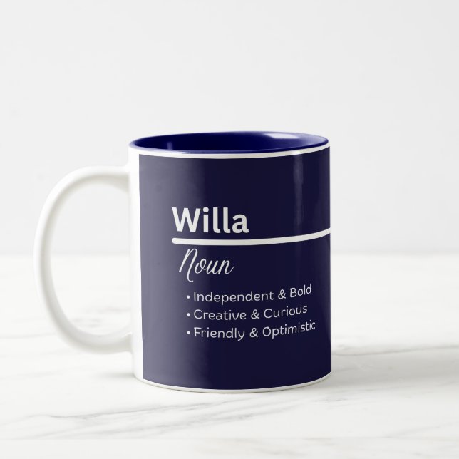 Willa Personalized Name Coffee Mug (Left)