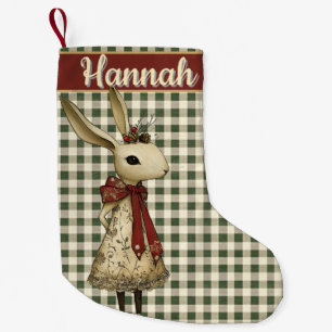 Willa the Rabbit Woodland Whimsy Small Christmas Stocking