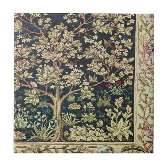 Willam Morris beautiful designs and creations,Vint Ceramic Tile (Front)